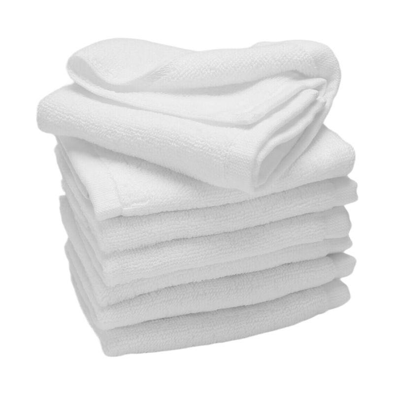 

A84E-7PCS Towels Cotton White Superior Hotel Quality Soft Face Hand Towels 30X30cm белый