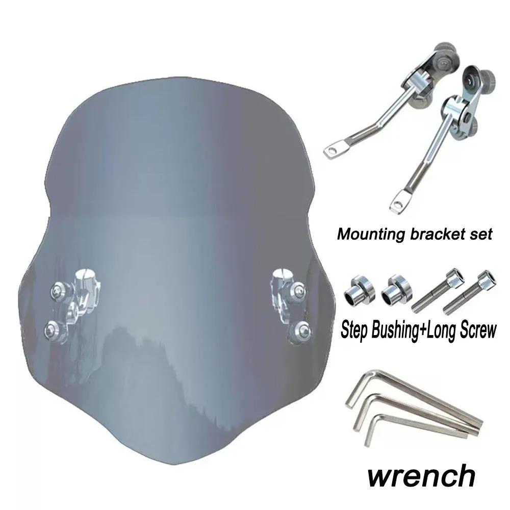 For QJMOTOR SRK 600/550 Motorcycle Windshield Screen Shield Windscreens Wind Deflectors Front Glass Increased Accessories