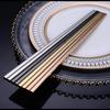 1 Pair Reusable Rainbow Portable Stainless Steel Dining Chopsticks Kitchen Tool