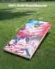 4x2ft Cornhole Set Portable Corn Hole Toss Game Board Wood with 8 Bean Bag