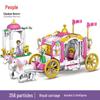 Princess Castle Carriage Puzzle: Snowy Building Blocks for Girls