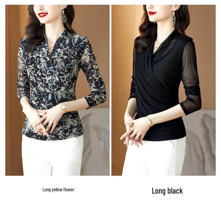 Top din dantelă pentru femei - Primăvara/Toamna 2023, Tricou scurt de modă high-end