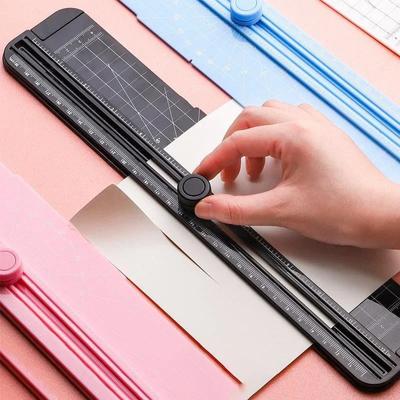 A4-Papierschneider, Papierschneidemaschine mit ausziehbarem Lineal für Fotoschneider, Scrapbook, leichte Schneidematte