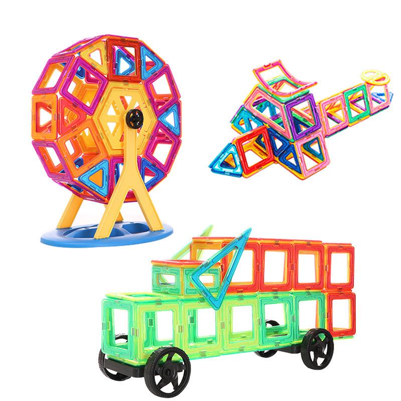 Large Educational Magnetic Tiles - Children's Development Toy for Creative Building and Thinking