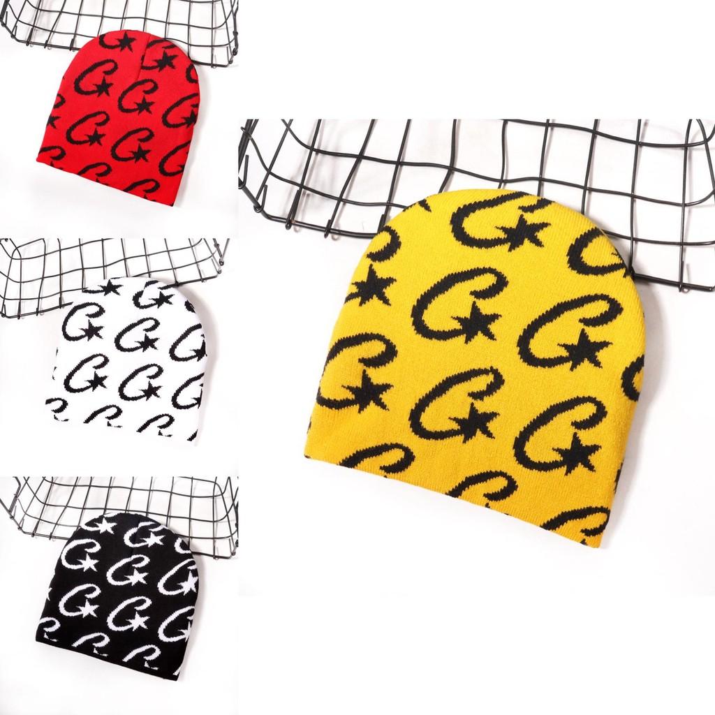 Modische Strickmütze mit Sternenmuster, Unisex, warm für Herbstaktivitäten