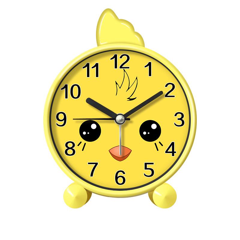 

Мультяшний милий курча Безшумний будильник для дитячих спалень - Креативний та чудовий дизайн 3-4 inches