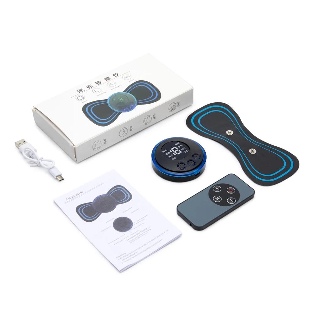 Neck Massager Mini Electric Neck Massage EMS Cervical Back Vertebra Massage Patch 8 Modes 19 Gears Relieve Relax Muscle Fatigue