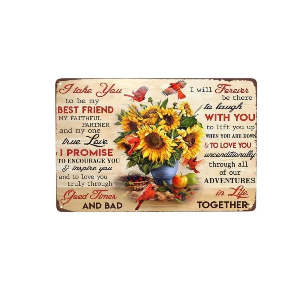 Floral Nature Plants Metal Tin Retro Sign For Kitchen Garden Home Bars Restaurants Cafes and Pubs Art Poster for Wall Dec