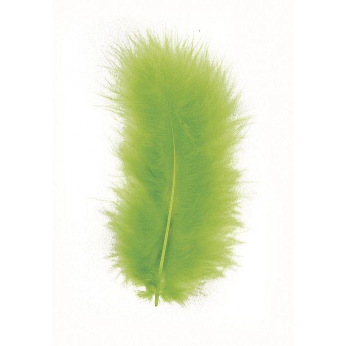 Plumes de décoration Vert clair 8 cm