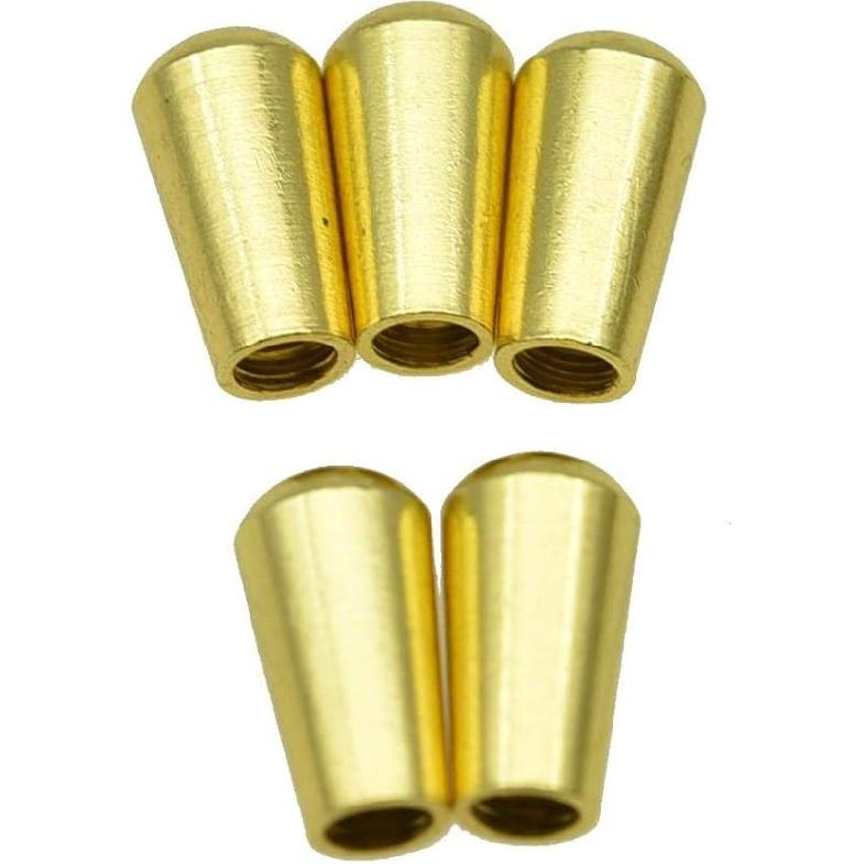 Dopro 5 шт. Металлический 3-позиционный тумблер для гитары с американской резьбой SAE 8-32, наконечник переключателя, ручка переключателя, колпачок переключателя, подходит для Les Paul/переключателя Switchcraft, черный золотой