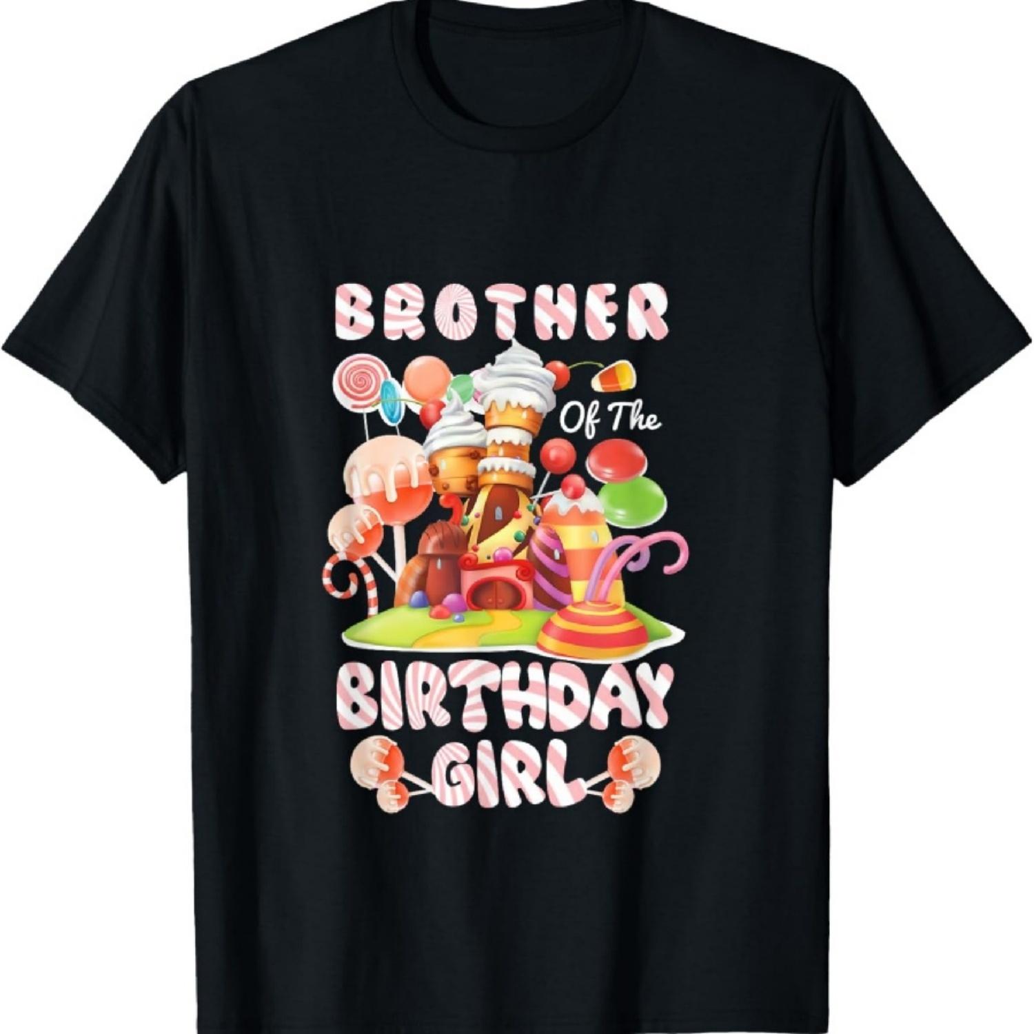 

Brother Of The Birthday Girl Candyland Family Matching Sweet T-Shirt XXXXXL чорний