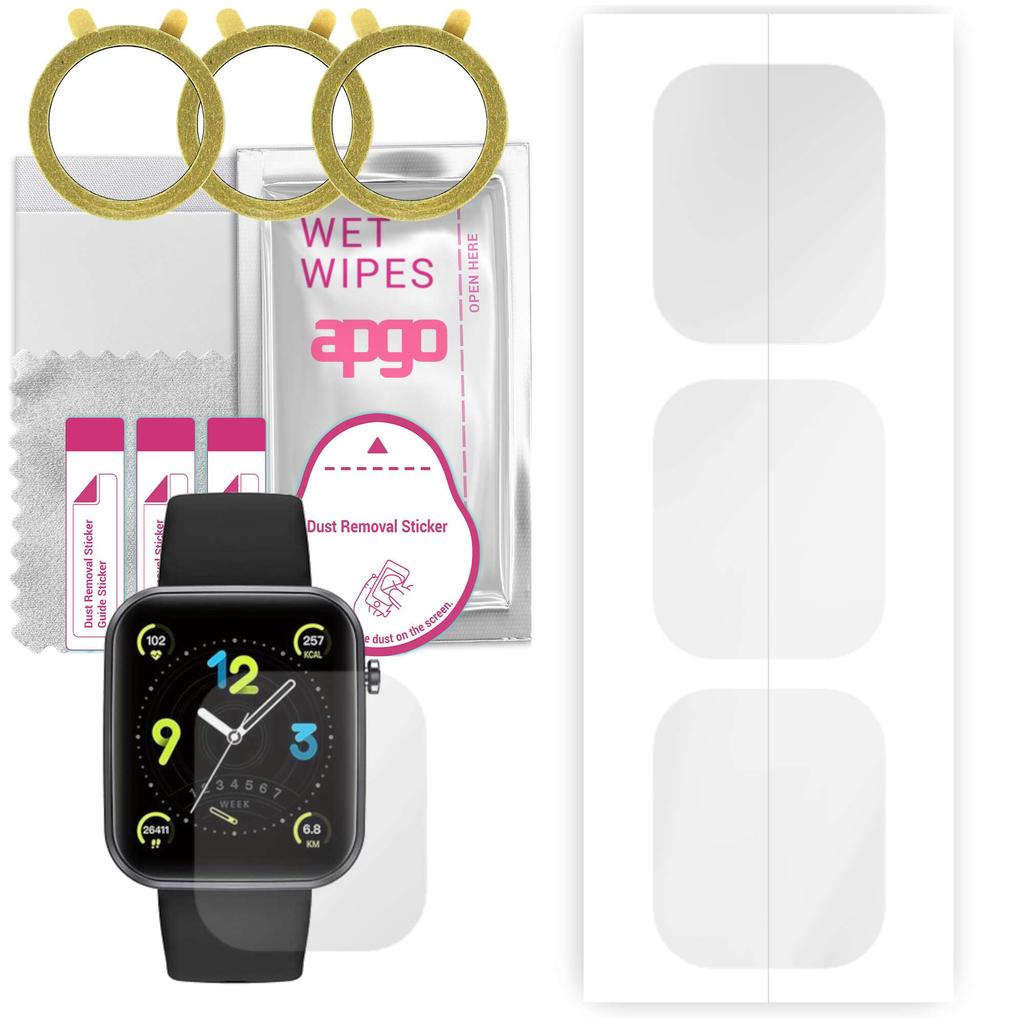 3x apgo Hydrogel Screen Protector pro Colmi P15, hydrogelová fólie, s polohovací vrstvou snadná instalace