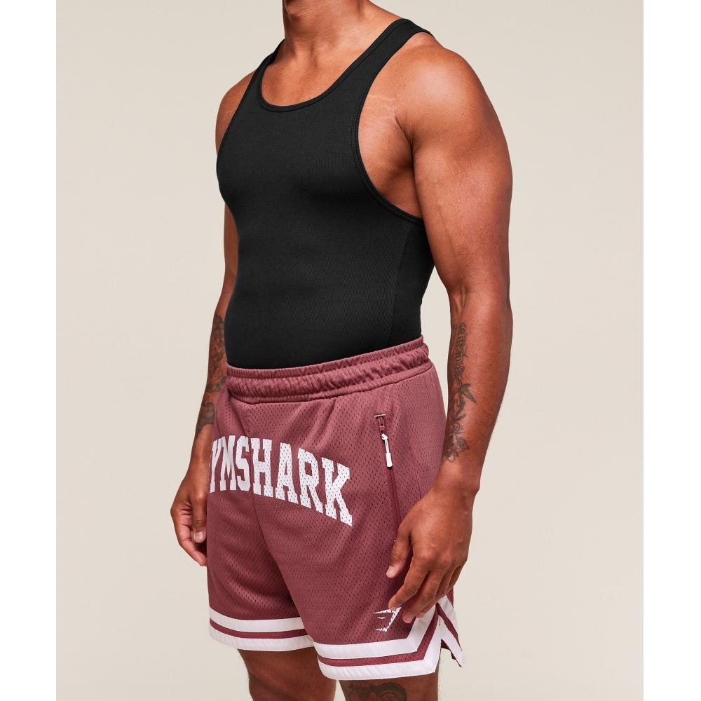 Gymshark Varsity Mesh Shorts Washed Berry Pink A6a8e Kcps