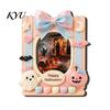 Decorative Magnetic Frame Halloween Photo Refrigerator Magnet, Ghost Pumpkin Picture Room Decor Holder, Wooden for Holiday Party Kitchen Magnet