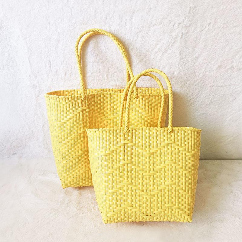 Multi-purpose new PE woven portable bathroom basket, toiletries storage basket, plastic vegetable basket