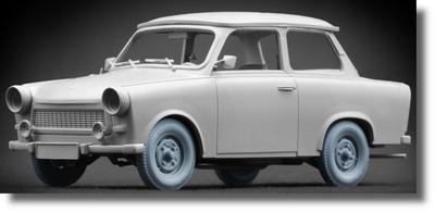 Trabant 601S Wheel Set AK Plastic Model Parts SCXWM35031 Scale-X 1/35 (5 Pieces) (for Interactive) (Vehicle)