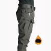 Winter Flap Pocket Men's Fleece Straight Leg Pants Loose Casual Pants Mens Work Pants For Climbing