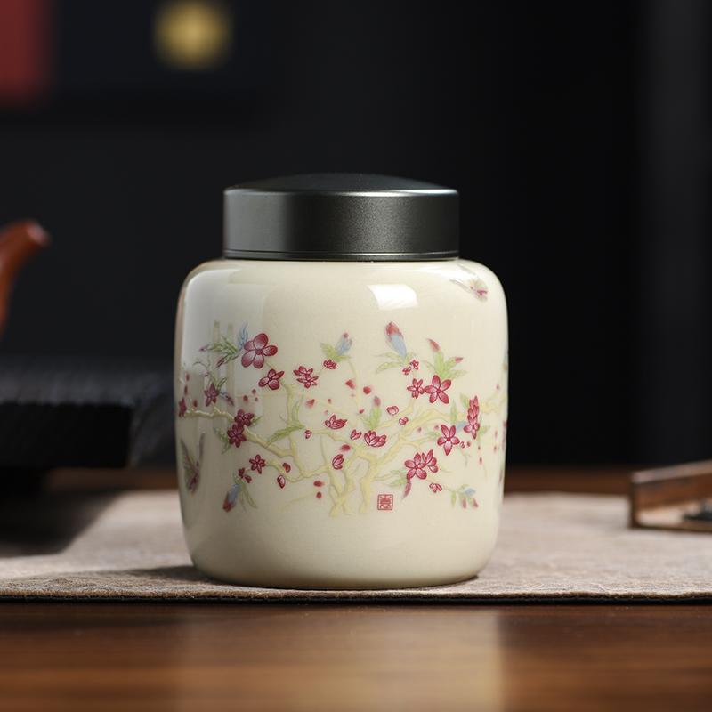 Creative Portable Mini Tea Jar Double-Layer Tin Lid Sealed Moisture-Proof Storage Pot Art Retro Decorative Jar Home Decor Craft