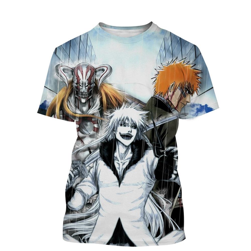 3D Printed New Fashion Women/Men Casual T-Shirt Japanese Anime Round Neck T-shirt Kurosaki Ichigo Hip-hop Short Sleeve Unisex Co