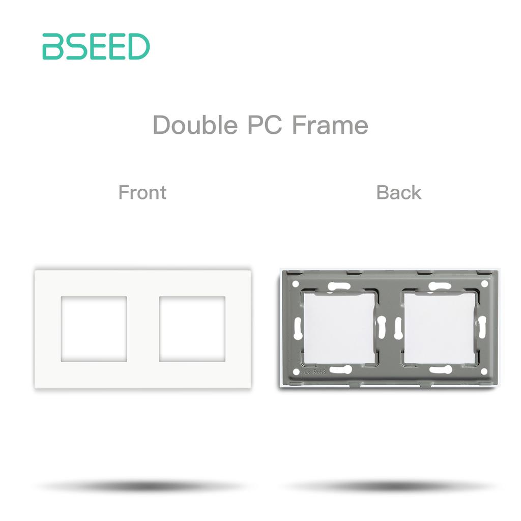 BSEED Plastic Socket Frames Matte Frame For Wall Sockets Single Double Tripl Four Frames DIY Parts Free Combination EU Standard