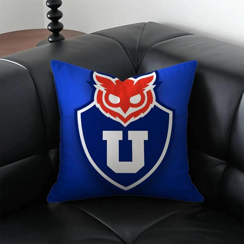 

Chile U-University Club B Pillow Case Anti-dustmite Pillowcase Invisible zipper silky short plush Sofa cushion cover 12x12Inch