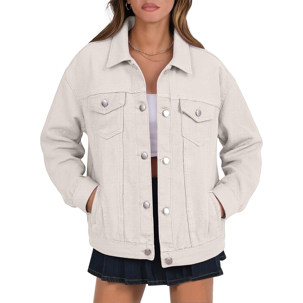 Stylish Women's Denim Jacket, Casual And Versatile, In A Relaxed, Boyfriend .