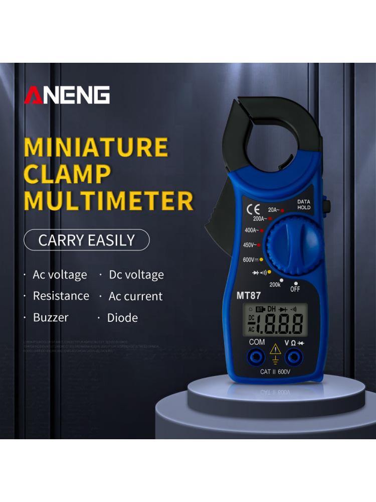 2024 Professional Portable Mt87 Digital Clamp Meter Multimeter Dc Ac Voltage Current Tongs Resistance Amp Ohm Tester Electronic