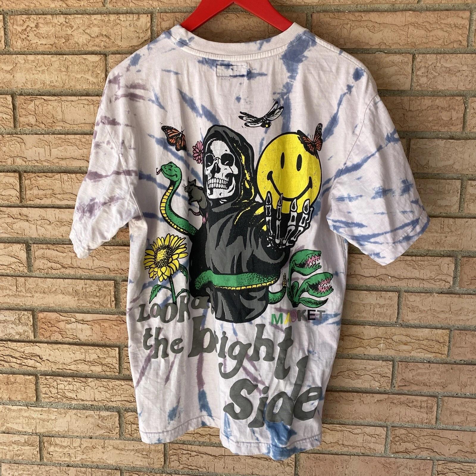 

Chinatown Market Smiley Death bright side tie dye t-shirt size Medium reaper S