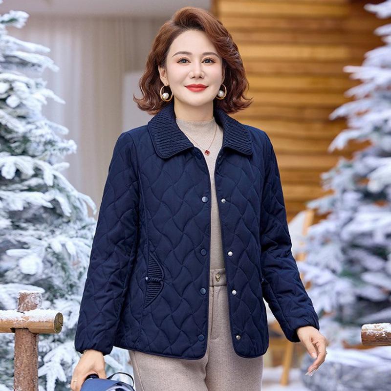 New Women's Padded Jacket Warm Short Casual Lapel Padded Jacket