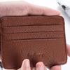 Ultrathin Mini Card Holder Pu Solid Color Simple Wallets Men Purse Multi-Cards Credit Card Coin Short Purse For Male