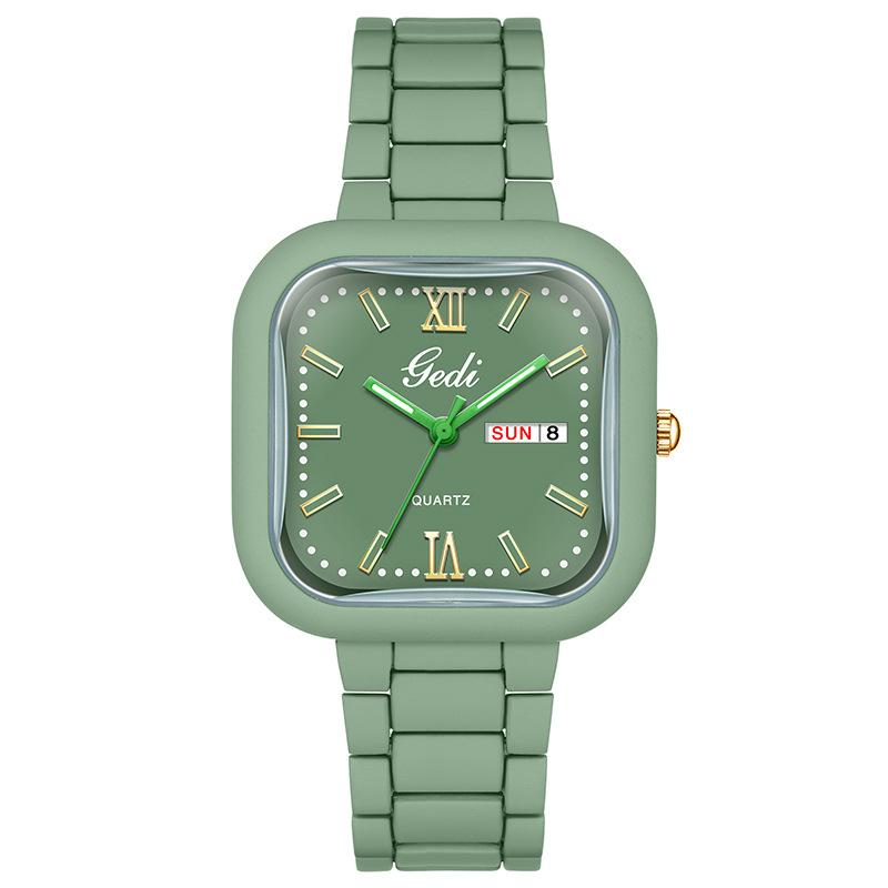 UTHAI Uhren für Damen Leichte Luxusmarke Modetrend Großes Zifferblatt Kalender Wasserdicht Legierungsarmband Quarz Uhr