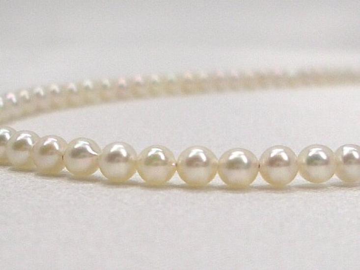 Prefecture Pearl Processing and Sales Akoya Baby Pearl Necklace [Mie Cooperative] Approx. 3.0-3.5mm y-n-280
