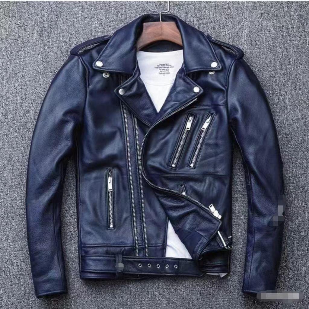 Autumn and winter new men's leather jacket washed locomotive men's leather jacket new fashion clothing