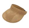 Niche Design Hollow Straw Weaving Solid Color Sunshade Foldable Versatile Hat Women's Summer New Travel Empty Top Hat
