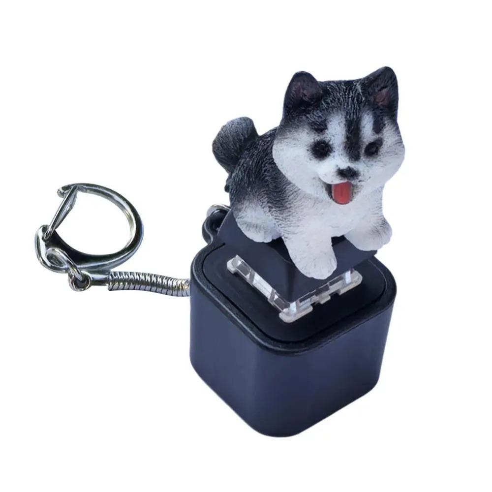 Luminous Keyboard Fidget Keychain ABS Mechanical Keyboard Key Chain  Children Adult