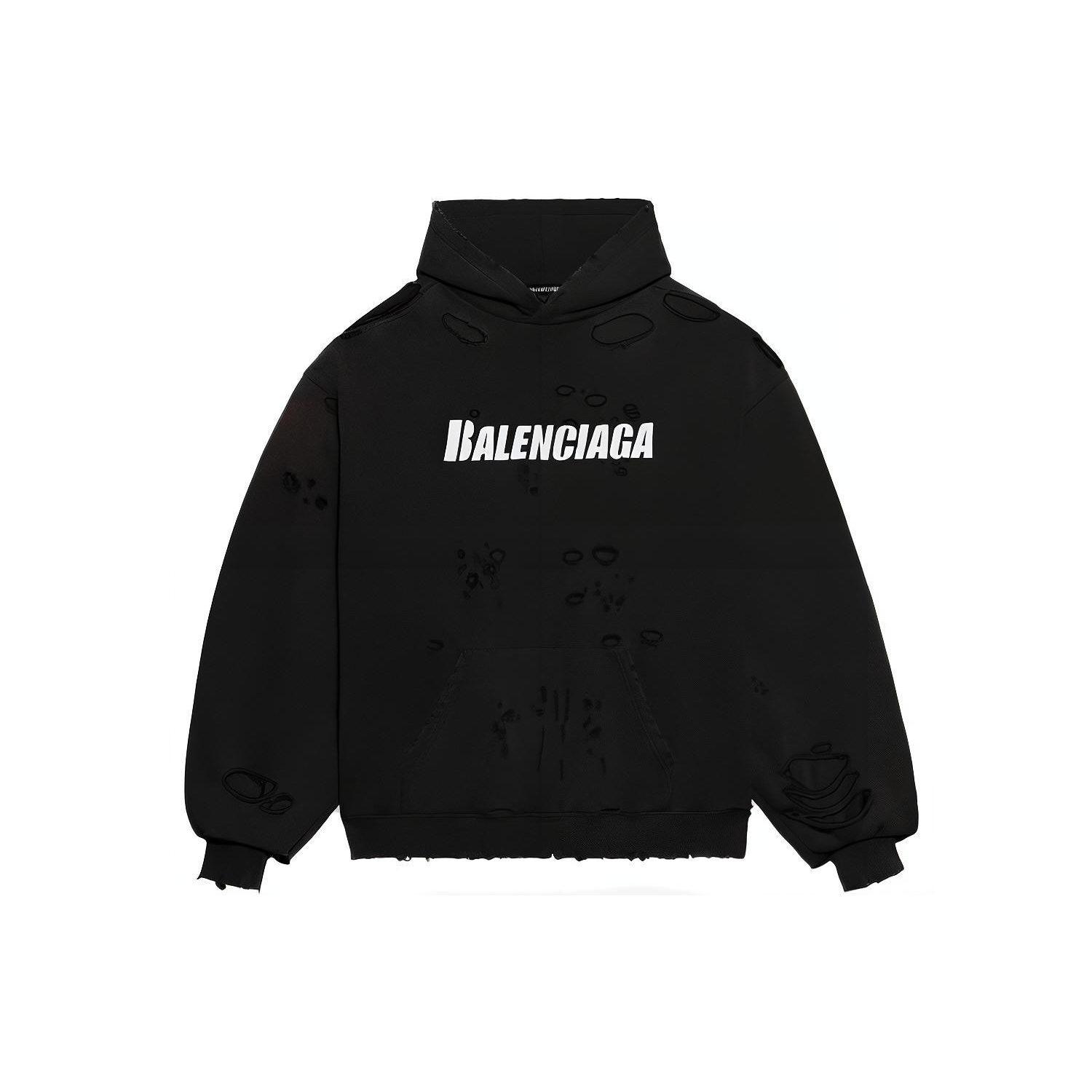 Balenciaga Kapuces Džemperis Ar Kapuci Destroyed