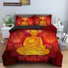 Buddha Duvet Cover Set Religion Mandala Style 3D Print Comforter Cover King Queen Size For Kids Teen Adult Polyester Bedding Set