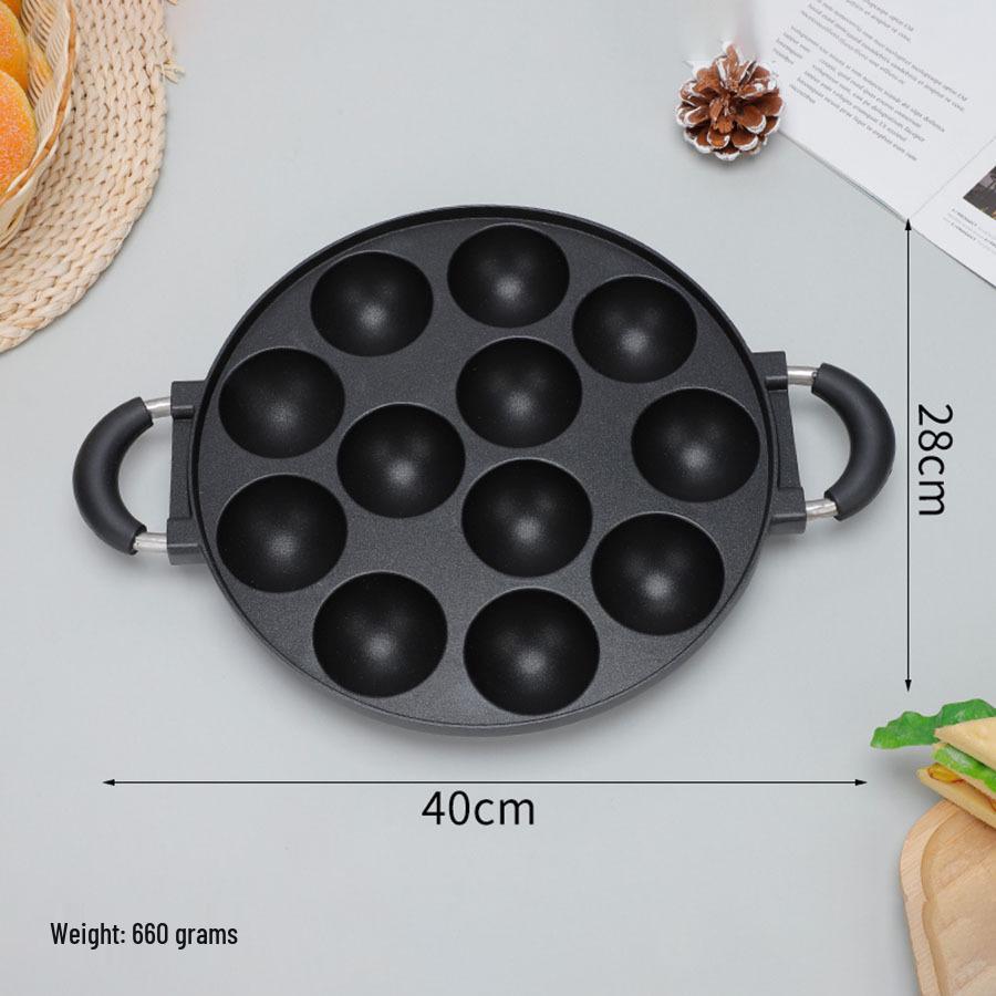 12-Hole Non-Stick Baking Pan for Cake, Octopus Balls, and Eggs