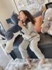 2025 Spring/Autumn Kids' Warm Cotton Home & Outfits - Unisex Thickened Suit