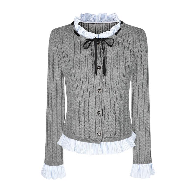 FivePlus Women's College Style Slim-Fit Knit Cardigan