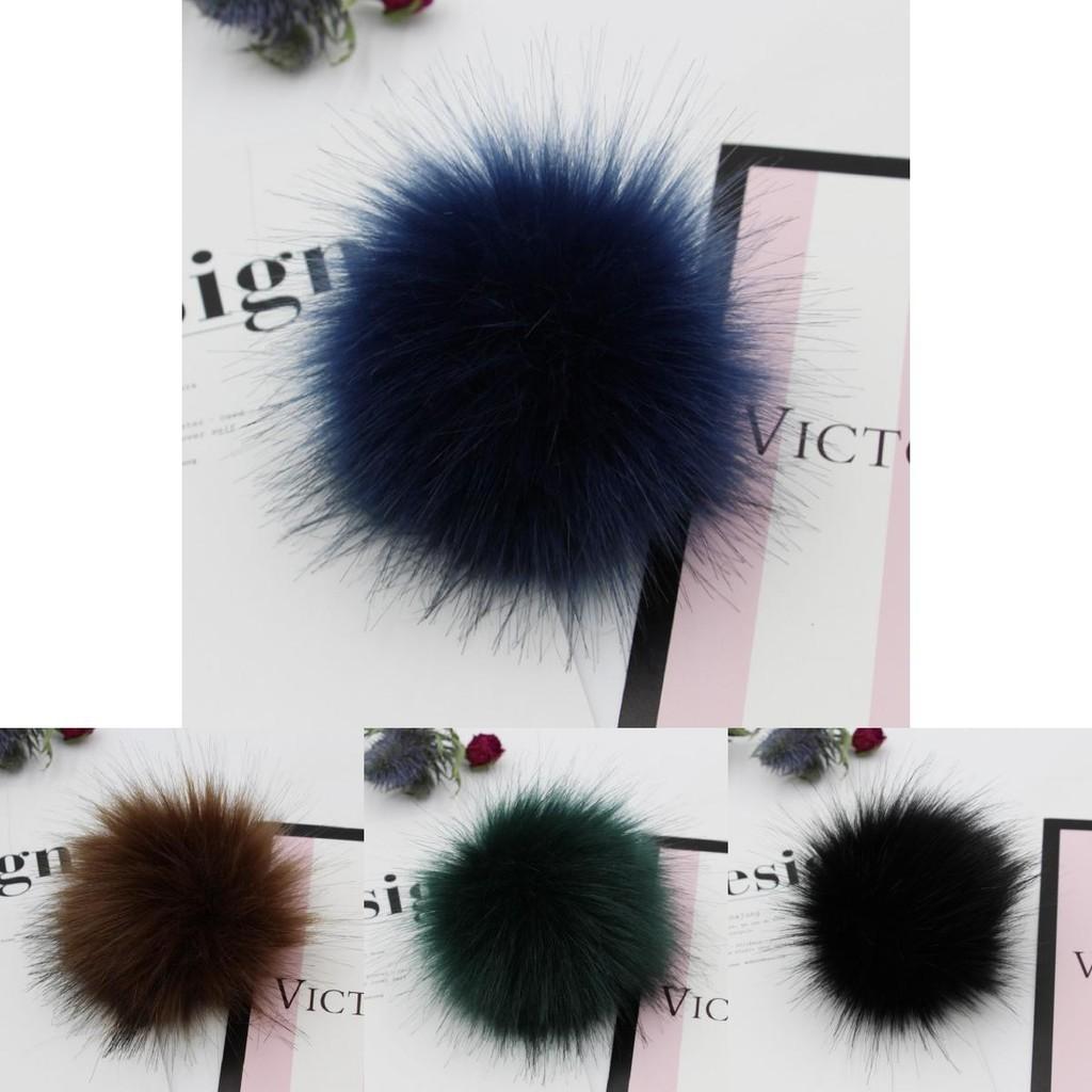High-quality Artificial Fur Pom Poms Ball For Trendy Knitting Beanie Hats Accessories