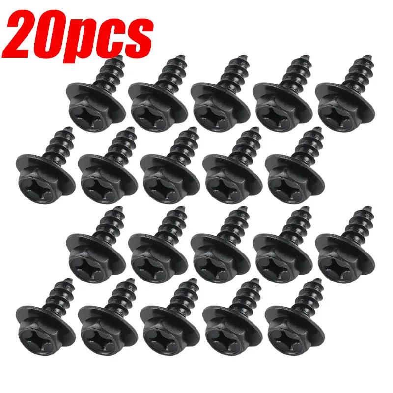 Car Bumper Fender Fastener Clip Hex Head Self Tapping Screws Universal Car Fender Splash Seal Guards Rivet Clip Screws Fasteners
