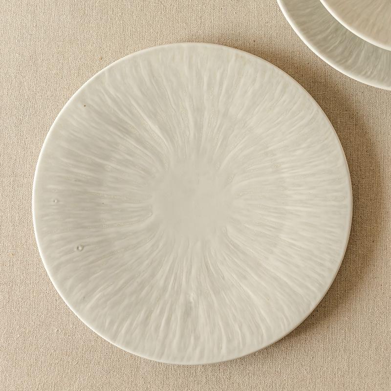 [Flow Glaze Trumpet Tableware] Elegant Ceramic Concept Dish Plate High Value Straw Hat Pasta Bowl, Small Flaws