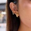 Leichter Luxus Nische High-End 18K Gold Gewindeschraubenohrringe Schmuck