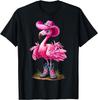 Pink Flamingo Tropical Bird Western Country Cowgirl Boots T-Shirt Unisex T-Shirt