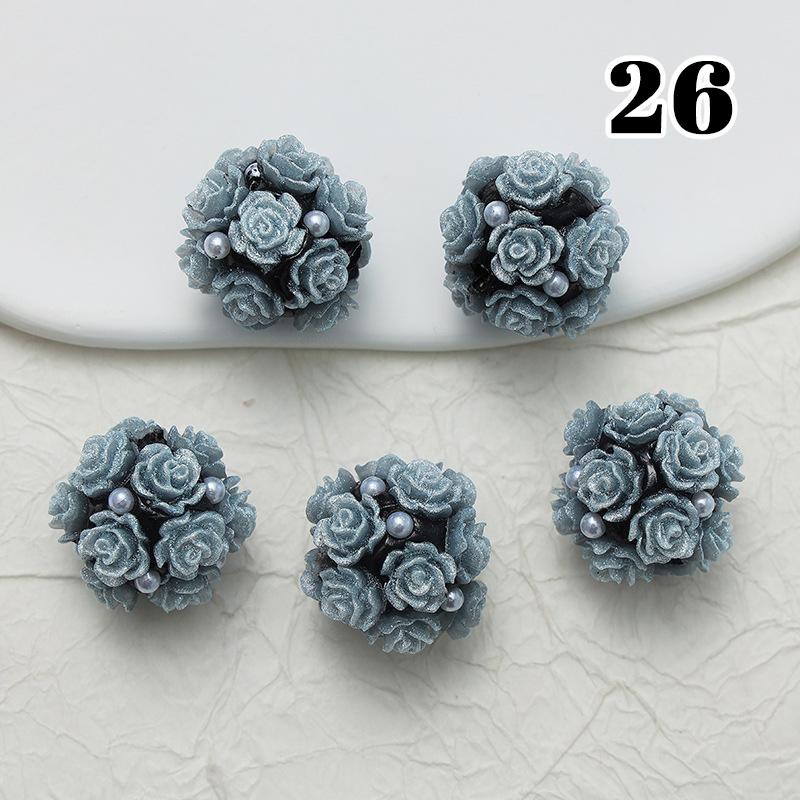2Cm 10Pcs Charm Rose Polymer Clay Colorful Lover Acrylic Beads for Jewelry Making Diy Necklace Bracelets Earring Accessories New