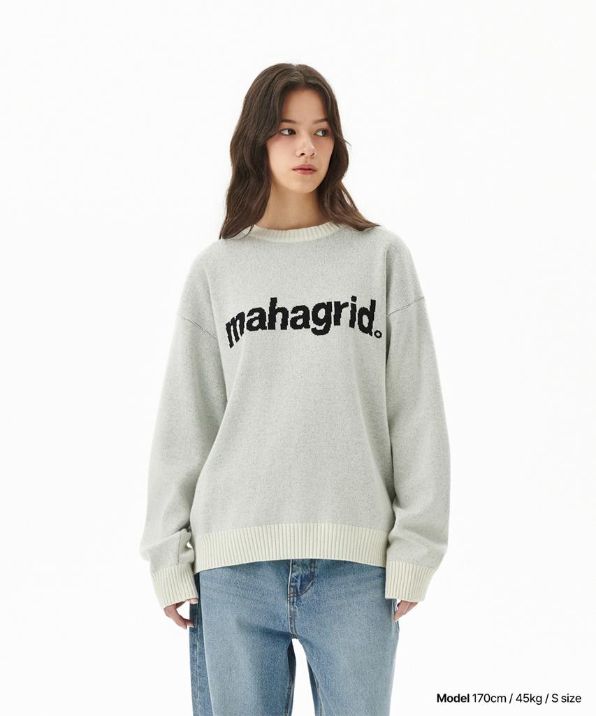 MAHAGRID Basic Logo Knit Sweater Ivory(Mg2Efmk620A)