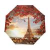 Torre Eiffel Paris Guarda-chuvas de Viagem Prédios Famosos Guarda-chuva de Chuva Dobrável à Prova de Vento Compacto Leve para Adultos Mulheres Meninas