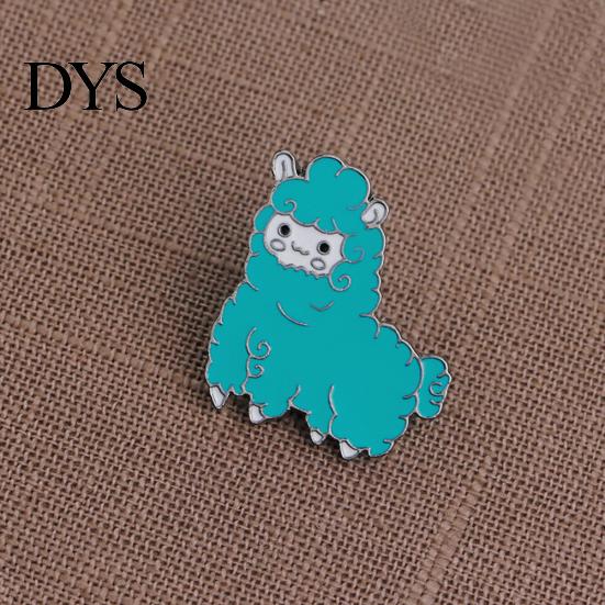 Lovely Cartoon Sheep Alpaca Alloy Brooch Pin Women Girls Clothes Ornament Gift
