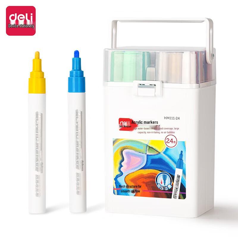 Deli HM111-24 Dual-Tip Acrylic Marker Set